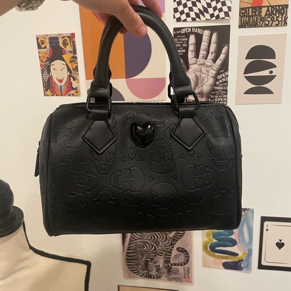 Betsey Johnson Black Satchel Bag with Sophisticated Design